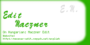 edit maczner business card